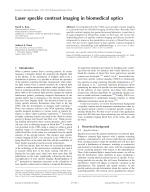 Laser speckle contrast imaging in biomedical optics