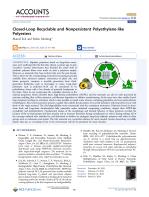 Closed-Loop Recyclable and Nonpersistent Polyethylene-like Polyesters