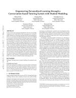 Empowering Personalized Learning through a Conversation-based Tutoring System with Student Modeling