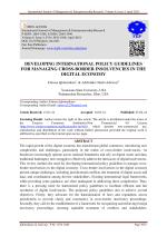 DEVELOPING INTERNATIONAL POLICY GUIDELINES FOR MANAGING CROSS-BORDER INSOLVENCIES IN THE DIGITAL ECONOMY