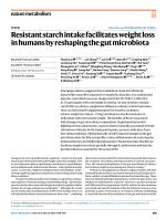 Resistant starch intake facilitates weight loss in humans by reshaping the gut microbiota