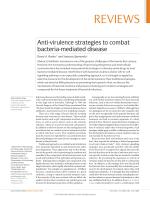 Anti-virulence strategies to combat bacteria-mediated disease