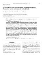 A Novel Blood Pressure-independent Arterial Wall Stiffness Parameter; Cardio-Ankle Vascular Index (CAVI)