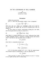 ON THE β-EXPANSIONS OF REAL NUMBERS