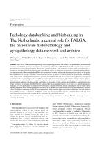 Pathology databanking and biobanking in The Netherlands, a central role for PALGA, the nationwide histopathology and cytopathology data network and archive