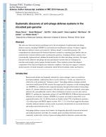 Systematic discovery of anti-phage defense systems in the microbial pan-genome