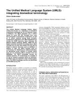 The Unified Medical Language System (UMLS): integrating biomedical terminology