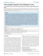 Trans-Synaptic Spread of Tau Pathology In Vivo