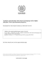 Academic communication with AI-powered language tools in higher education: From a post-humanist perspective