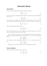 Kinematic Waves