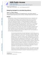 Designing hydrogels for controlled drug delivery