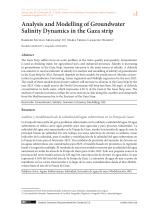 Analysis and Modelling of Groundwater Salinity Dynamics in the Gaza strip