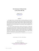 The Performance Of Mutual Funds In The Period 1945-1964
