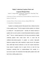 Highly Conducting Graphene Sheets and Langmuir-Blodgett Films