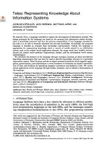 Telos: Representing Knowledge About Information Systems