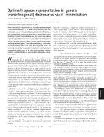 Optimally sparse representation in general (nonorthogonal) dictionaries via \(\ell^1\) minimization