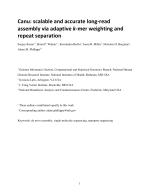 Canu: scalable and accurate long-read assembly via adaptive k-mer weighting and repeat separation