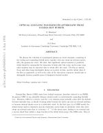 OPTICAL AND LONG WAVELENGTH AFTERGLOW FROM GAMMA-RAY BURSTS