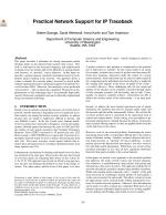 Practical Network Support for IP Traceback