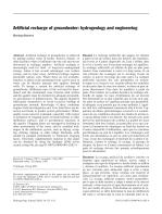 Artificial recharge of groundwater: hydrogeology and engineering