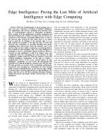 Edge Intelligence: Paving the Last Mile of Artificial Intelligence with Edge Computing