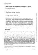 Model selection and estimation in regression with grouped variables