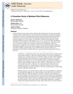 A Simulation Study of Mediated Effect Measures