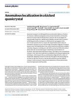 Anomalous localization in a kicked quasicrystal