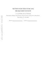 NEUTRON STAR STRUCTURE AND THE EQUATION OF STATE