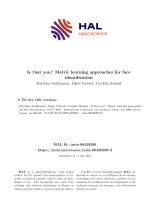 Is that you? Metric learning approaches for face identification