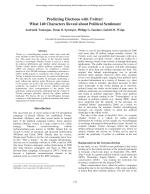 Predicting Elections with Twitter: What 140 Characters Reveal about Political Sentiment