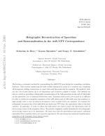 Holographic Reconstruction of Spacetime and Renormalization in the AdS/CFT Correspondence