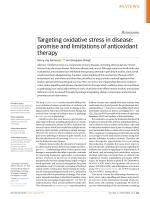 Targeting oxidative stress in disease: promise and limitations of antioxidant therapy