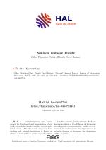 Nonlocal Damage Theory