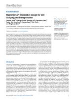 Magnetic Soft Microrobot Design for Cell Grasping and Transportation
