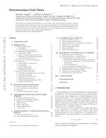 Noncommutative Field Theory