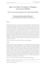 ¿Qué son los Saberes Tecnológicos y Pedagógicos del Contenido (TPACK)? What Is Technological Pedagogical Content Knowledge (TPACK)?