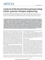 Analysis of the bread wheat genome using whole-genome shotgun sequencing