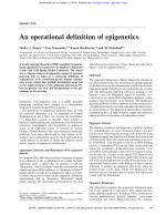 An operational definition of epigenetics