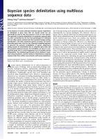 Bayesian species delimitation using multilocus sequence data