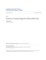 Foreword - System Design For, With and By Users