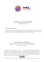 Leptospira and Leptospirosis