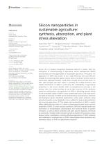 Silicon nanoparticles in sustainable agriculture: synthesis, absorption, and plant stress alleviation