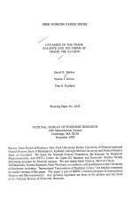 DYNAMICS OF THE TRADE BALANCE AND THE TERMS OF TRADE: THE S-CURVE