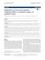 Applications of structural equation modeling (SEM) in ecological studies: an updated review
