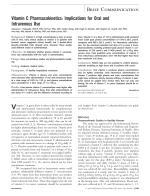 Vitamin C Pharmacokinetics: Implications for Oral and Intravenous Use