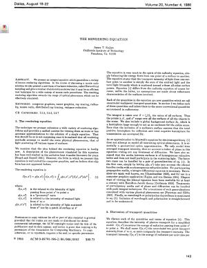 THE RENDERING EQUATION
