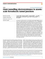 Giant tunnelling electroresistance in atomic-scale ferroelectric tunnel junctions