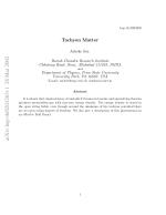 Tachyon Matter