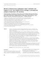 Burden of disease from inadequate water, sanitation and hygiene in low- and middle-income settings: a retrospective analysis of data from 145 countries